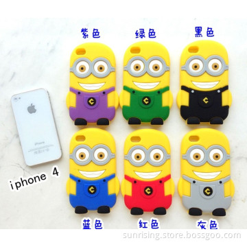3D Silicone Despicable Me Minion Phone Case for iPhone 4